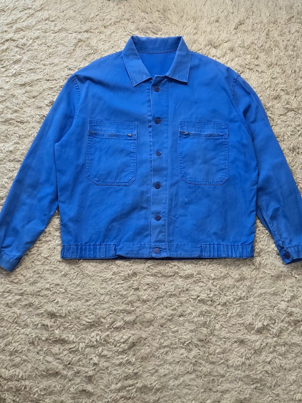 VTG 70s French Double Zip Pocket Work Jacket XL